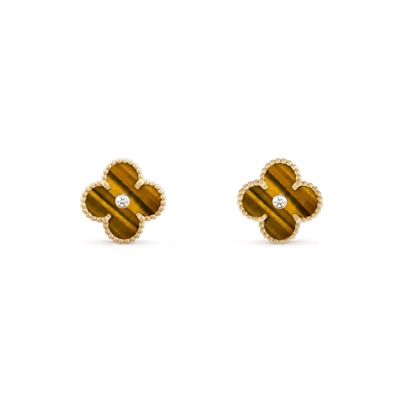[Gaonasi]CLOVER  15MM DIAMOND EARRINGS COLLECTION