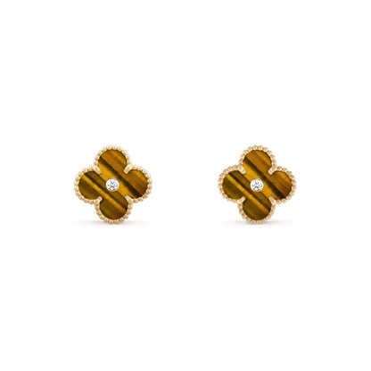 [Gaonasi]CLOVER  15MM DIAMOND EARRINGS COLLECTION