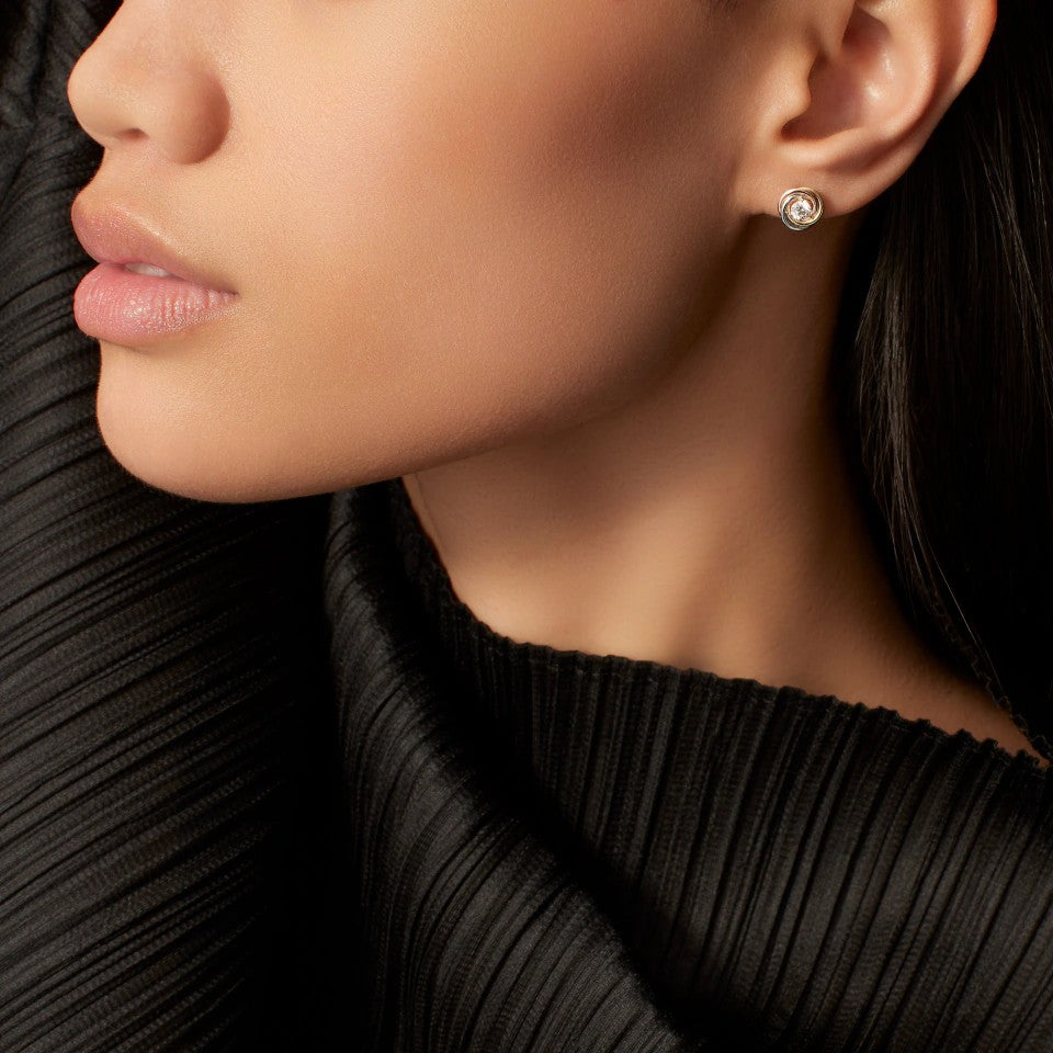 [Cadisa] TRINITY STUD DIAMOND EARRINGS