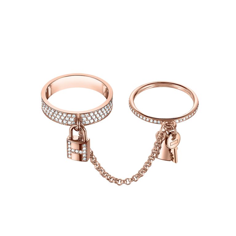 [Gaonasi]HM KELLY CLOCHETTE DOUBLE RING IN  WITH DIAMONDS