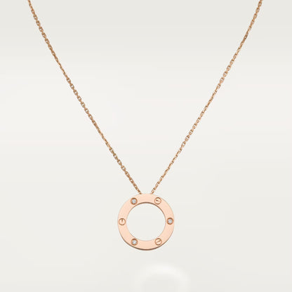 [Gaonasi Jewelry]LOVE NECKLACE 16MM 3 DIAMONDS
