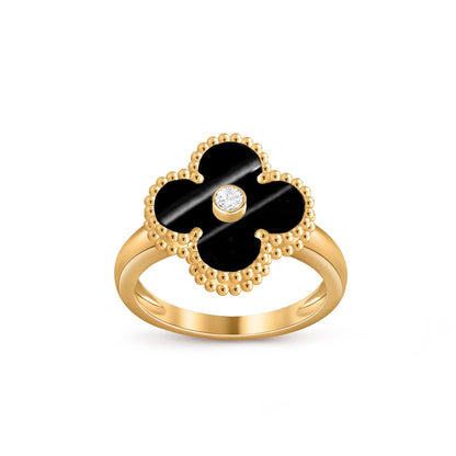 [Gaonasi]CLOVER DIAMOND RING GOLD COLLECTION