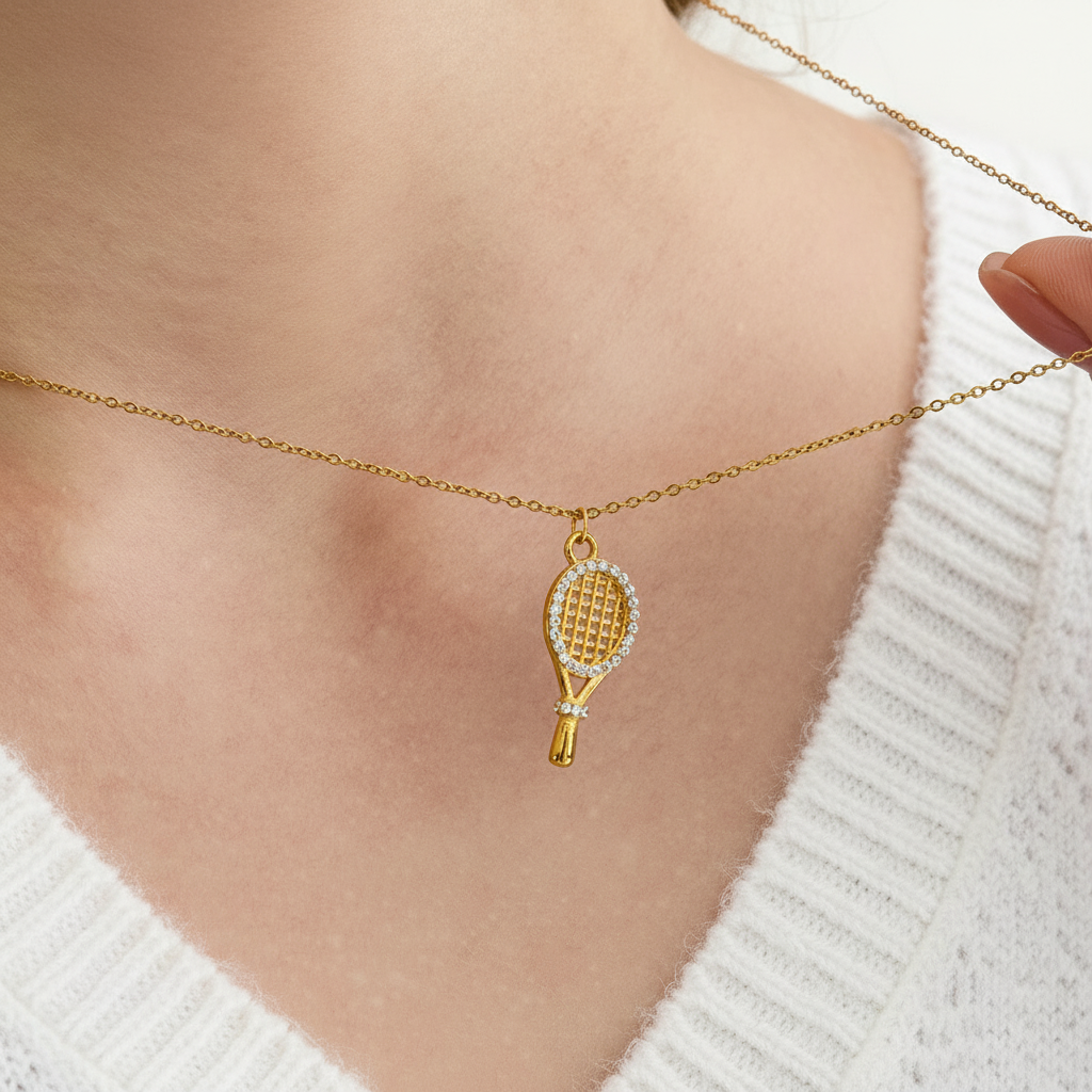 [Gaonasi]Aces Gold Tennis Pendant