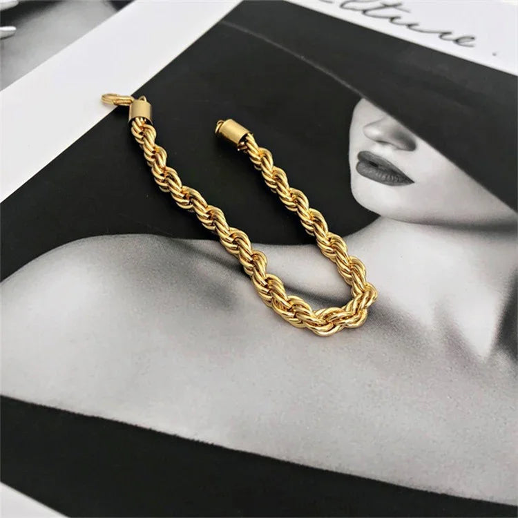 [Gaonasi]Gigi Rope Chain Gold Bracelet