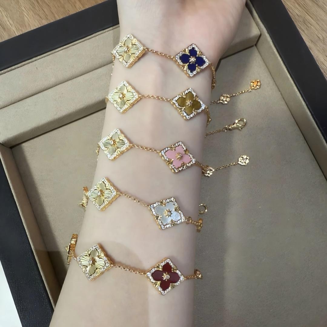 [Cadisa JEWELRY] OPERA 5 MOTIFS TULLE ENAMEL BRACELET