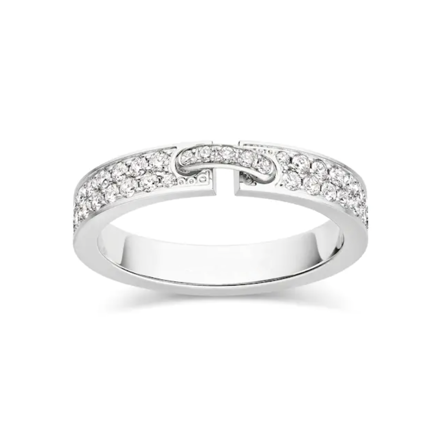 [Gaonasi]ALLIANCE LIENS VIDENCE PAVED DIAMOND 4MM RING