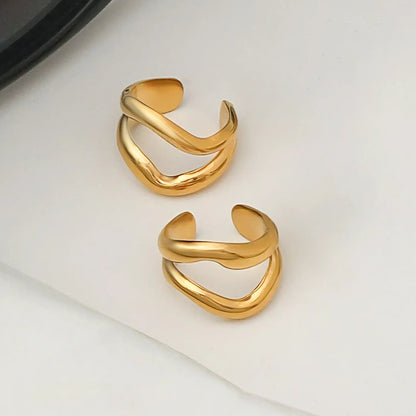 [Gaonasi]Rosiel Gold Ear Cuff Earrings