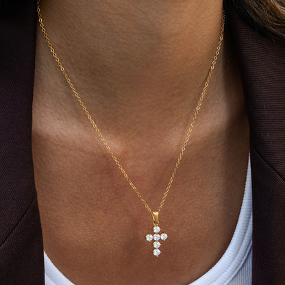 [Gaonasi]Wynter Diamond Cross Necklace