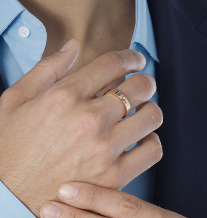 [Gaonasi]ALLIANCE LIENS VIDENCE 4MM RING