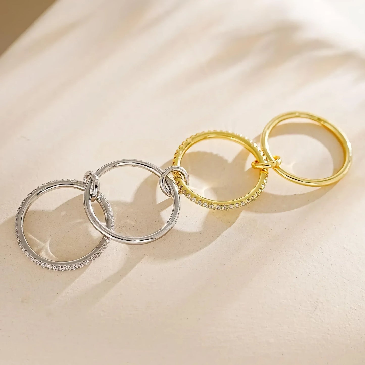[Gaonasi]Ivy Stacked Diamond Ring