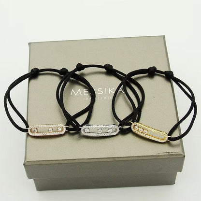 [Cadisa]Messika Care(s) pink cord pavé bracelet