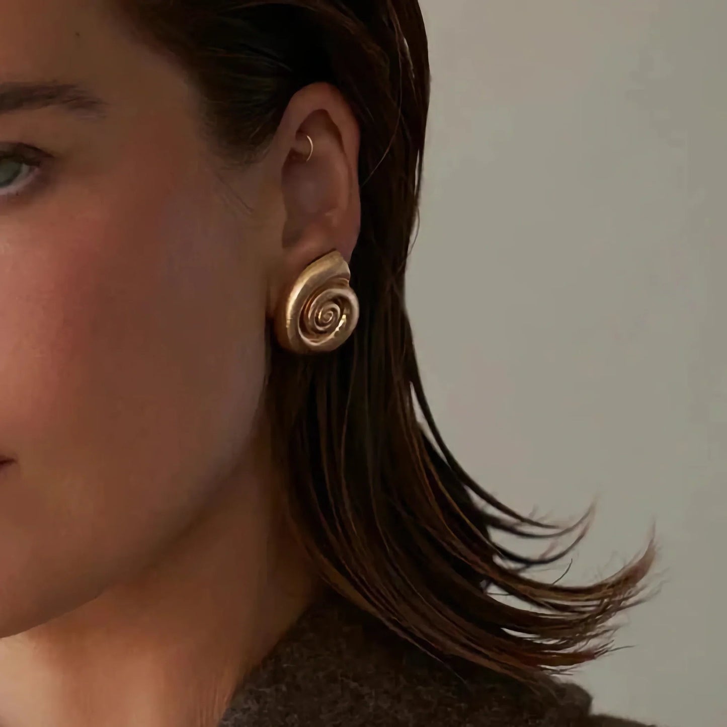 [Gaonasi]Nauticia Gold Shell Earrings