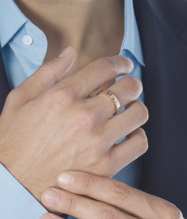 [Gaonasi]ALLIANCE LIENS VIDENCE DIAMOND 4MM RING