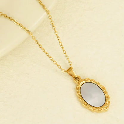 [Gaonasi]Roselle Vintage Mother Of Pearl Pendant