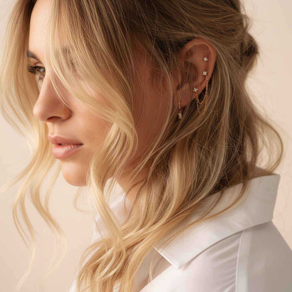[Gaonasi]Dina Essential Diamond Earrings Bundle