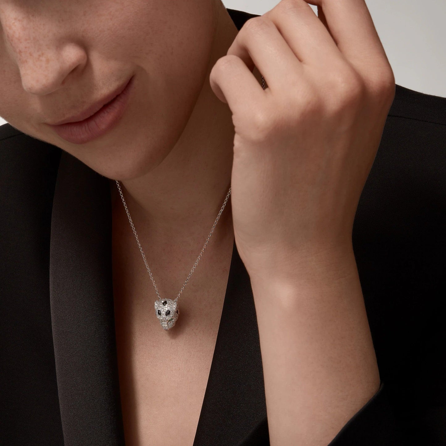 [Gaonasi Jewelry]PANTHERE FULL DIAMOND NECKLACE