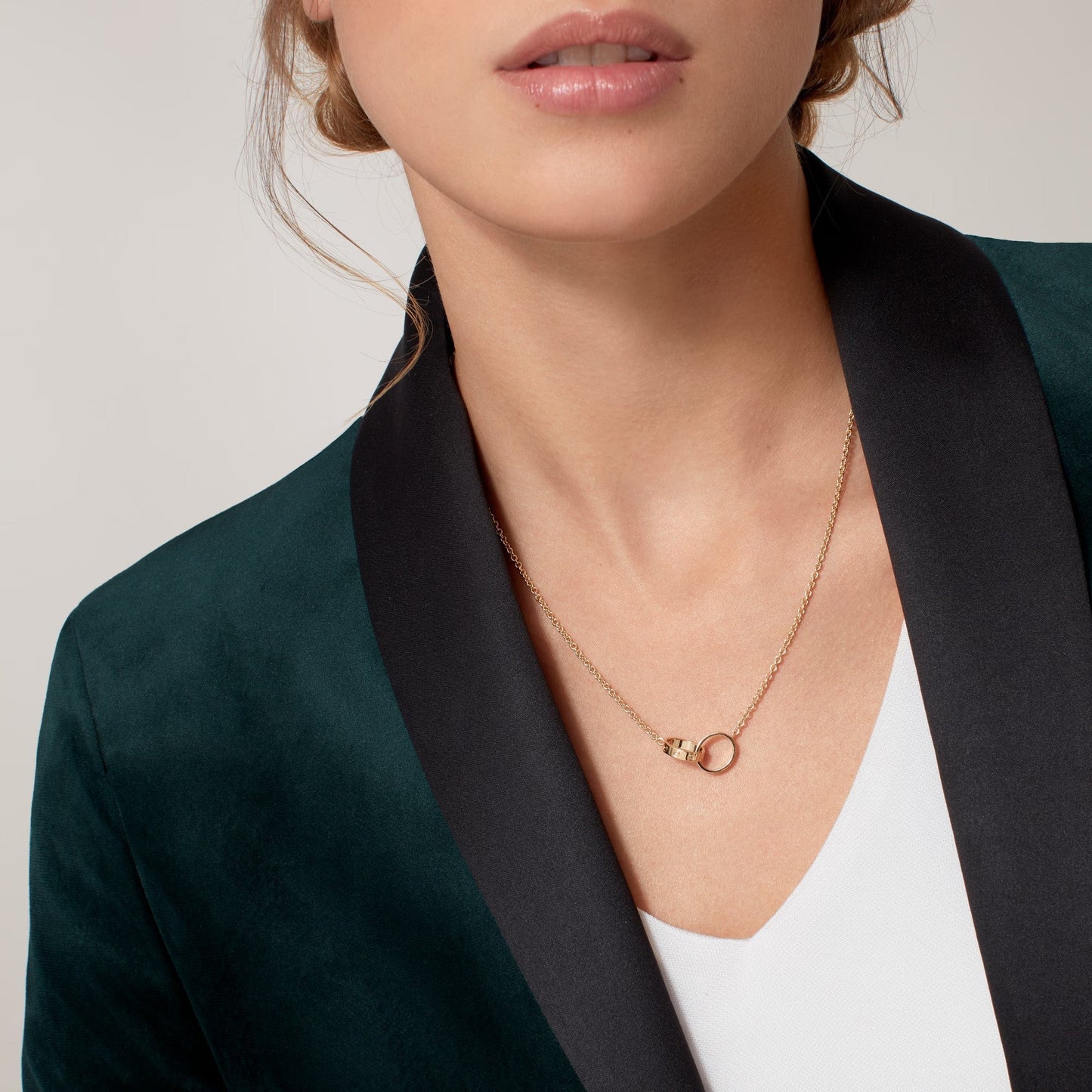 [Gaonasi Jewelry]LOVE DOUBLE RING NECKLACE