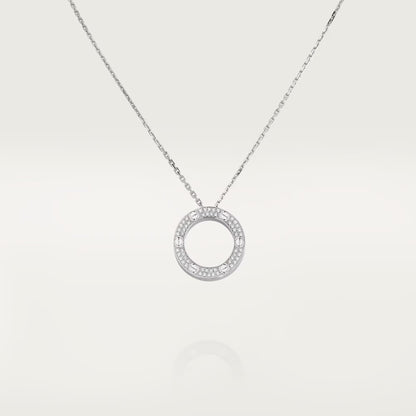 [Gaonasi Jewelry]LOVE NECKLACE 16MM  FULL DIAMOND