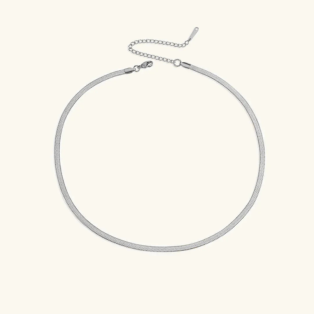 [Gaonasi]Elizabeth Gold Herringbone Necklace