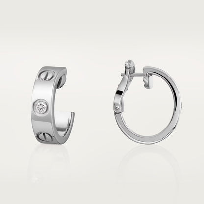 [Gaonasi Jewelry]LOVE EARRINGS 5.7MM 2 DIAMONDS