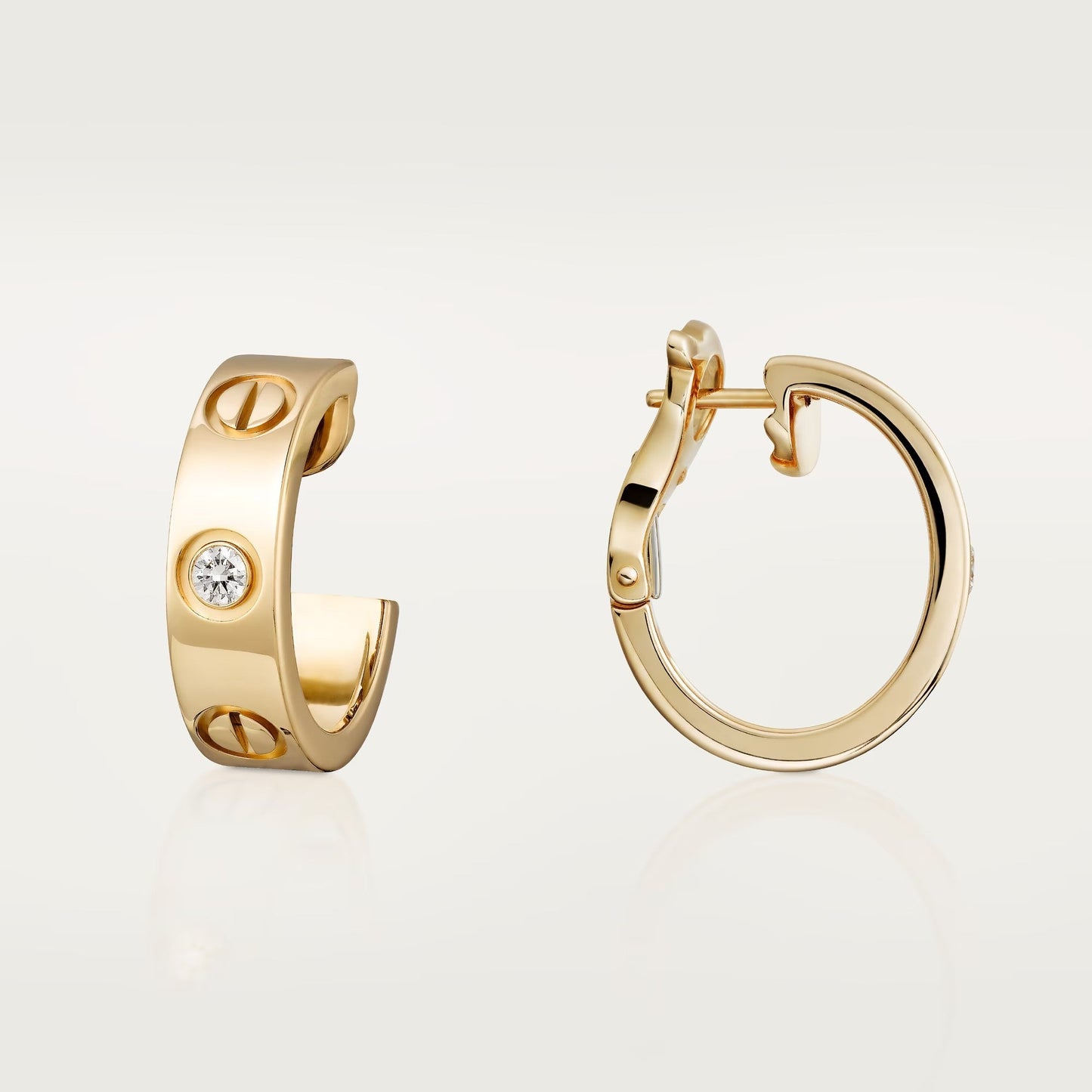 [Gaonasi Jewelry]LOVE EARRINGS 5.7MM 2 DIAMONDS