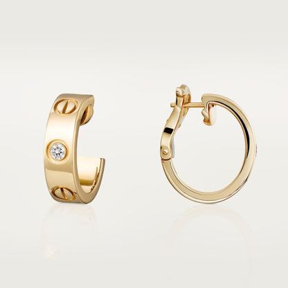 [Gaonasi Jewelry]LOVE EARRINGS 5.7MM 2 DIAMONDS