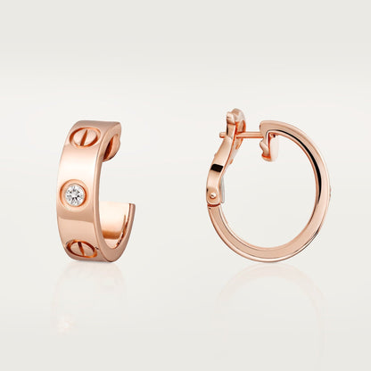 [Gaonasi Jewelry]LOVE EARRINGS 5.7MM 2 DIAMONDS