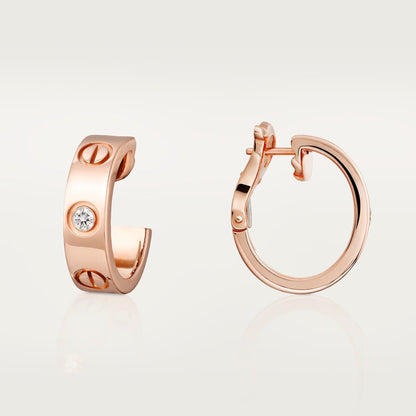 [Cadisa] LOVE EARRINGS 5.7MM 2 DIAMONDS