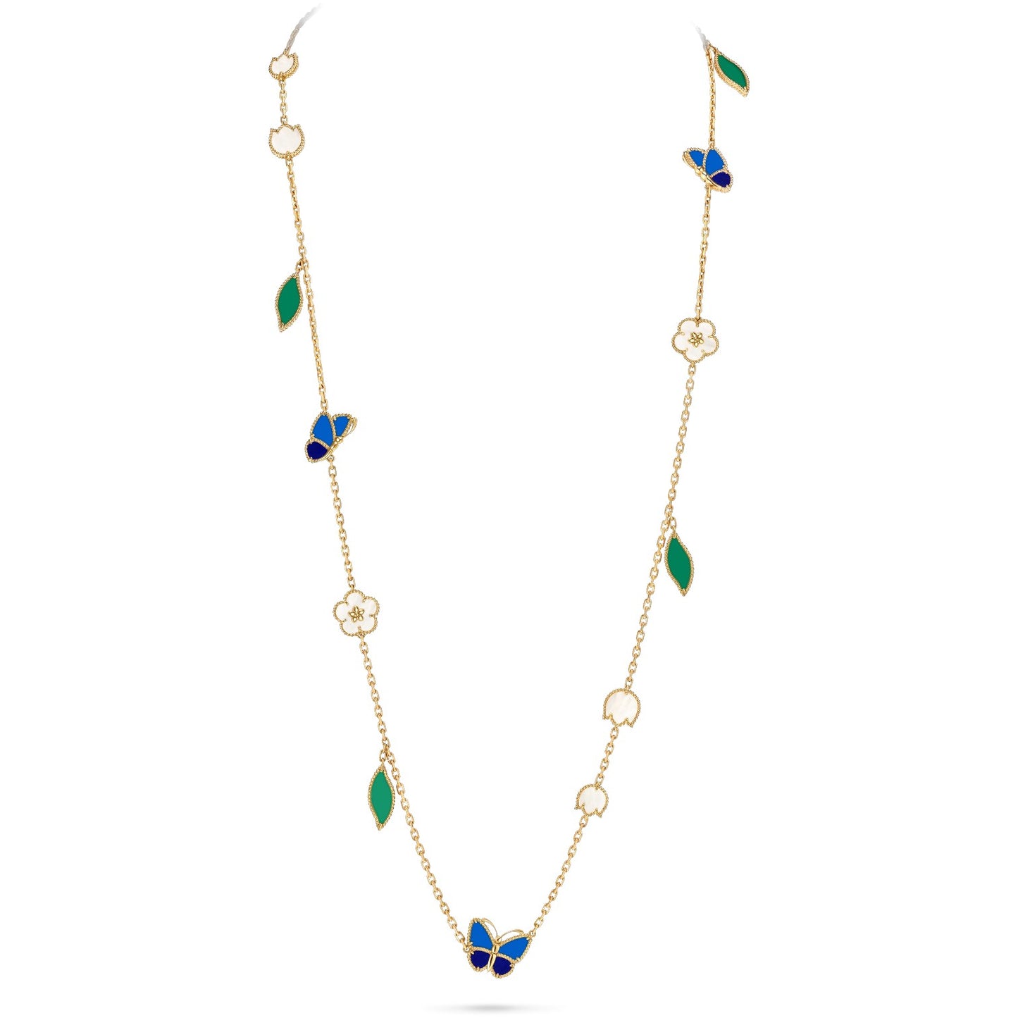 [GAONASI]LUCKY SPRING BUTTERFLY 15 FLOWER NECKLACE