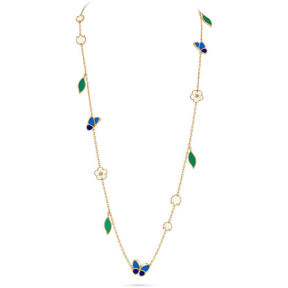 [GAONASI]LUCKY SPRING BUTTERFLY 15 FLOWER NECKLACE