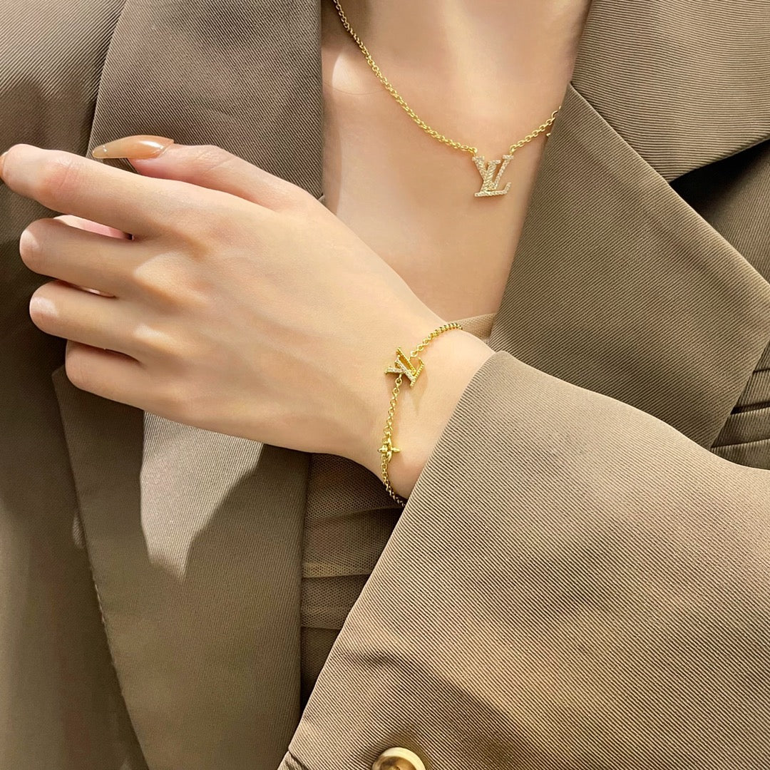 [Gaonasi]LOGO STAR MOTIF GOLD BRACELET