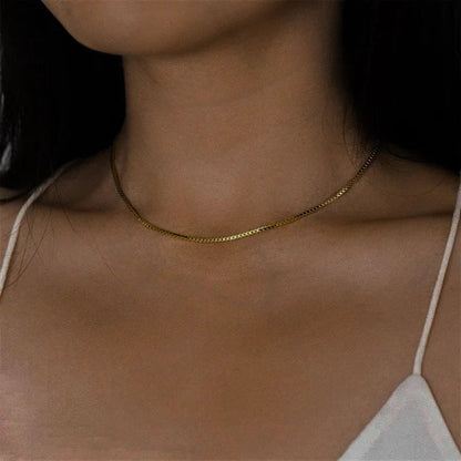 [Gaonasi]Danica Box Chain Gold Necklace