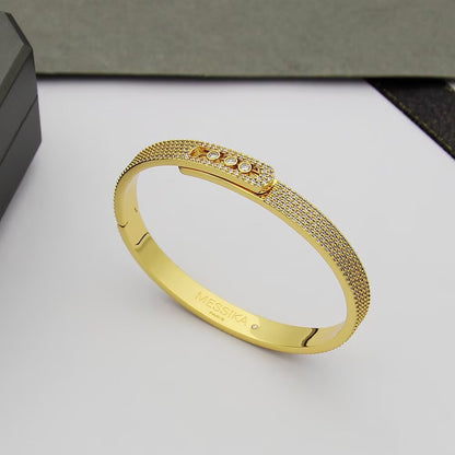 [Cadisa]Move Noa Full Pavé Diamond Bangle Bracelet
