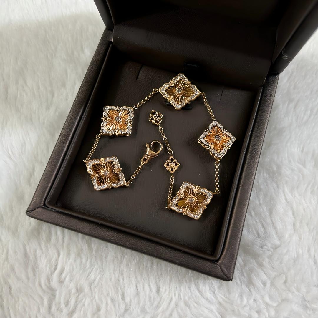 [Cadisa JEWELRY] OPERA 5 MOTIFS TULLE ENAMEL BRACELET