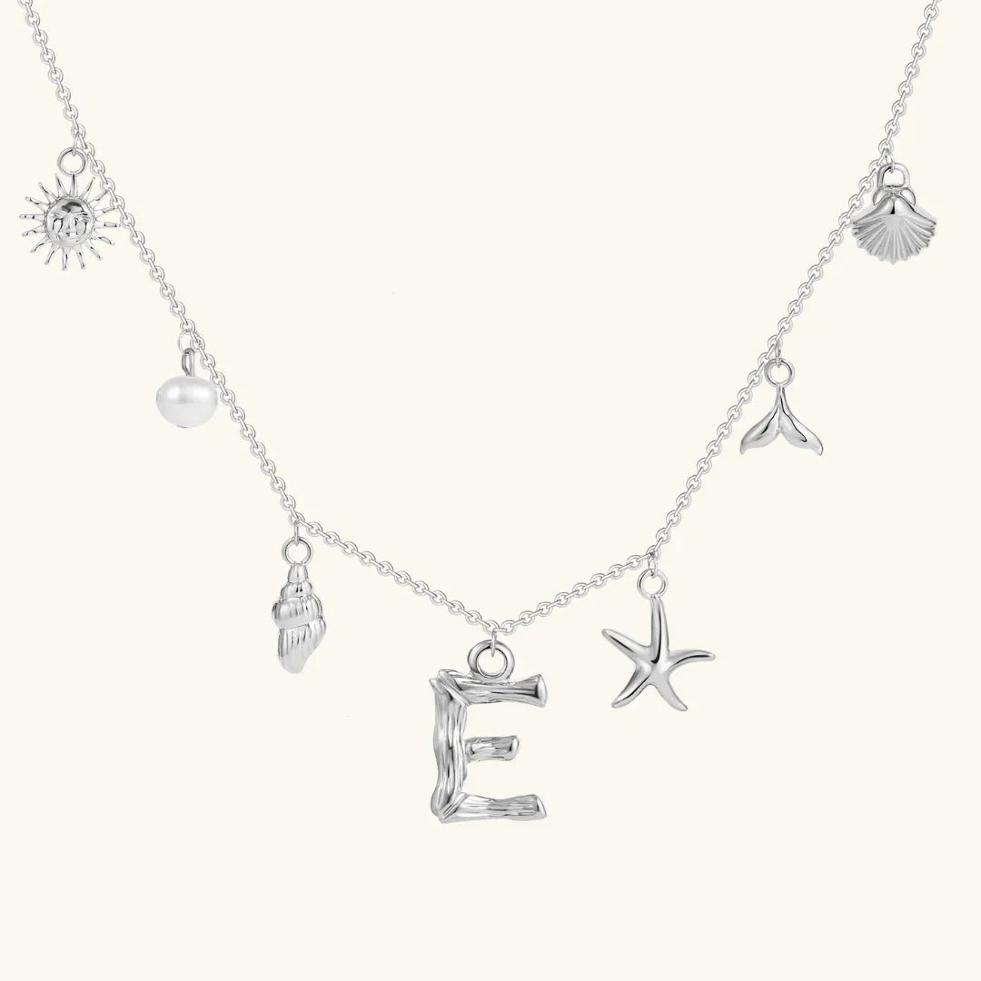 [Gaonasi]Avaria Ocean Initial Necklace