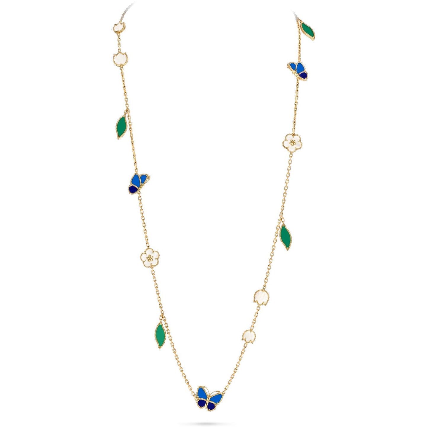 [GAONASI]LUCKY SPRING BUTTERFLY 15 FLOWER NECKLACE