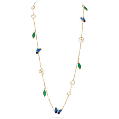 [GAONASI]LUCKY SPRING BUTTERFLY 15 FLOWER NECKLACE