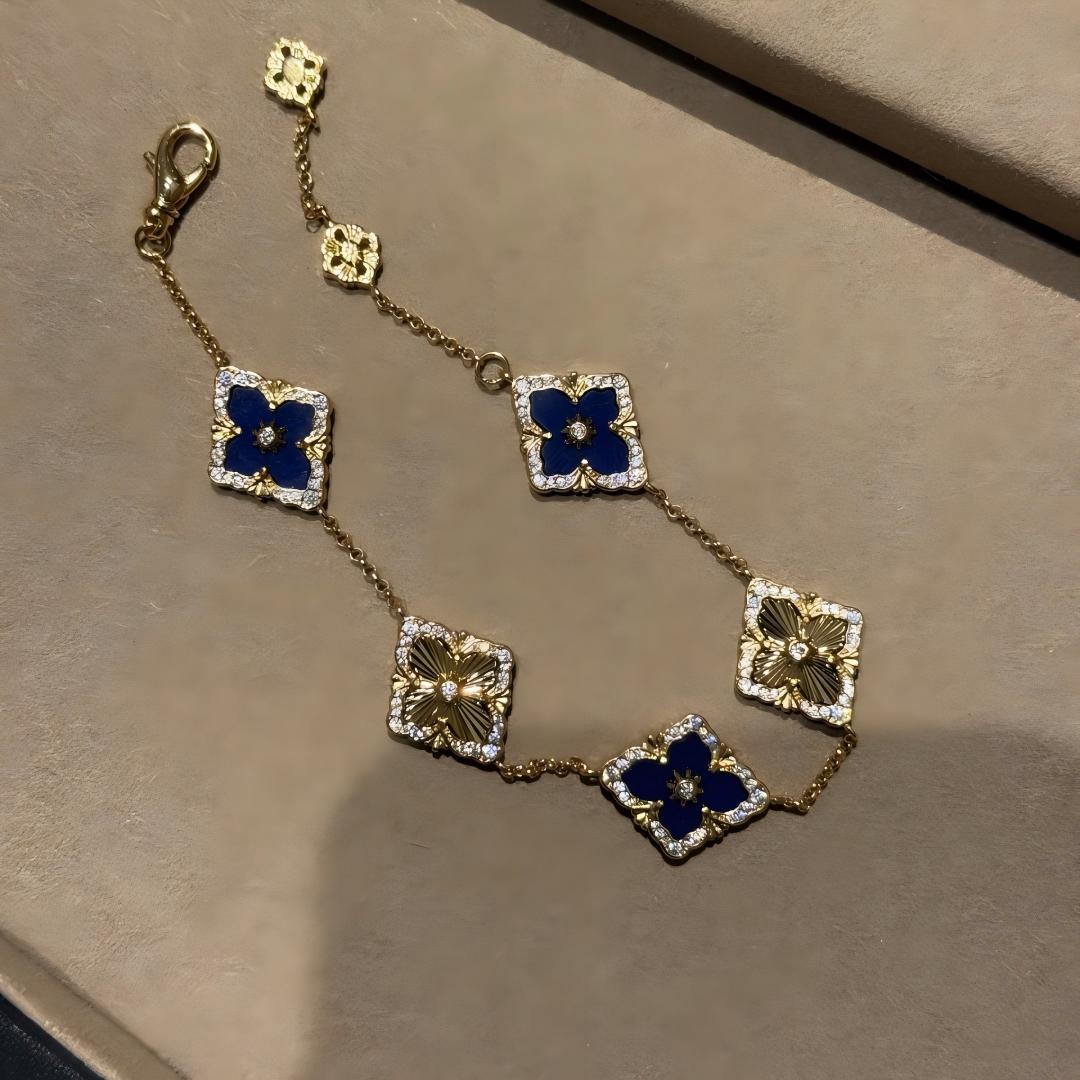 [Cadisa JEWELRY] OPERA 5 MOTIFS TULLE ENAMEL BRACELET