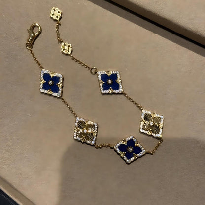 [Cadisa JEWELRY] OPERA 5 MOTIFS TULLE ENAMEL BRACELET
