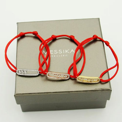 [Cadisa]Messika Care(s) pink cord pavé bracelet