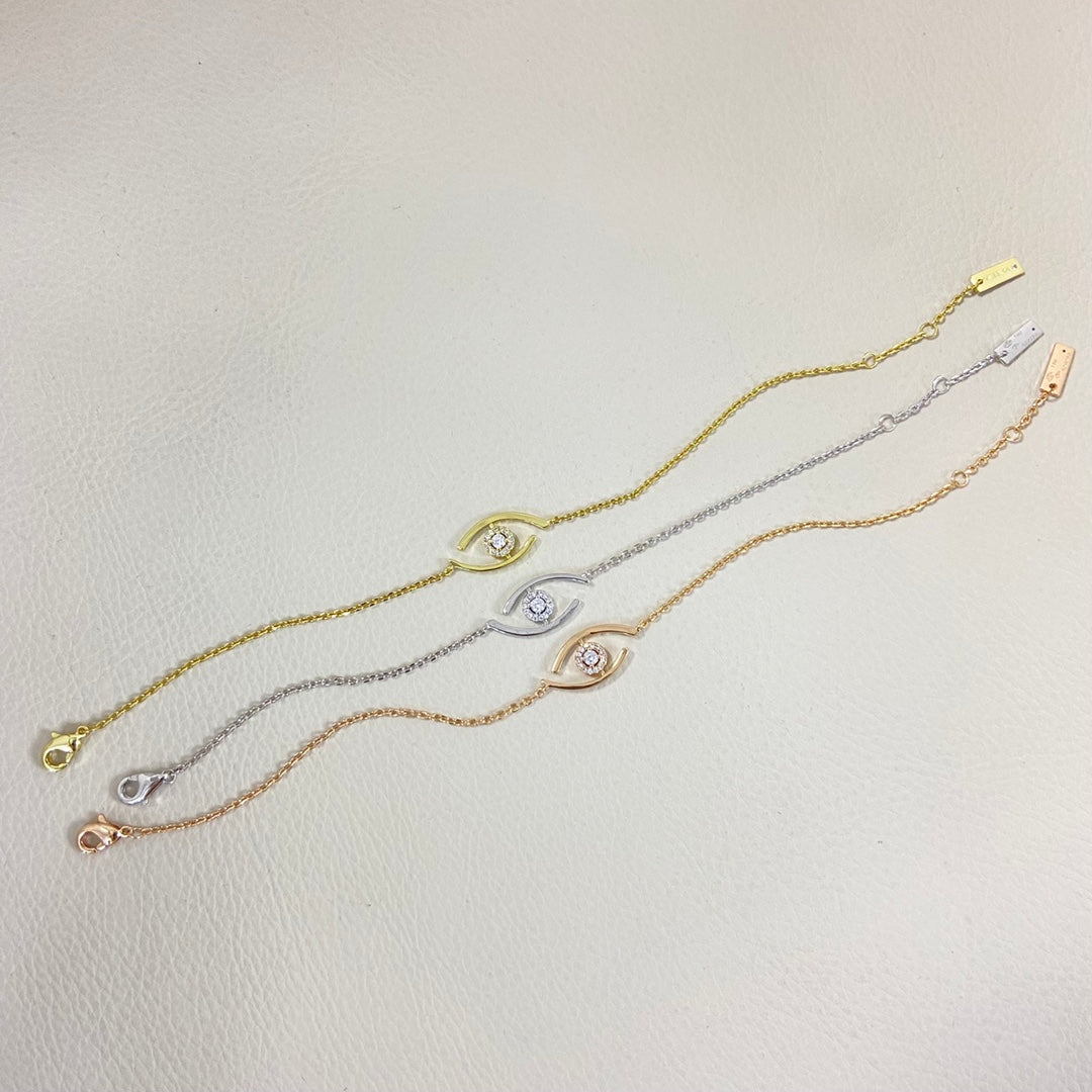[Cadisa]Lucky Eye Pave-Set Diamond Bracelet