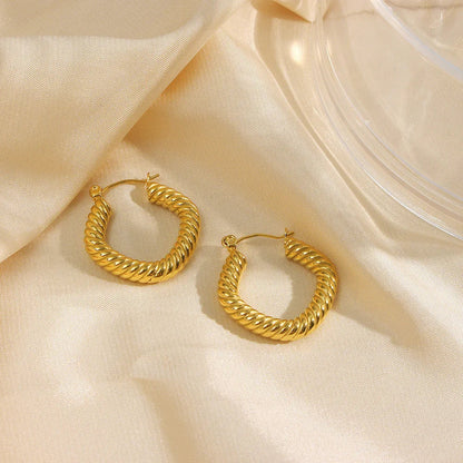 [Gaonasi]Emani Twist Square Earrings
