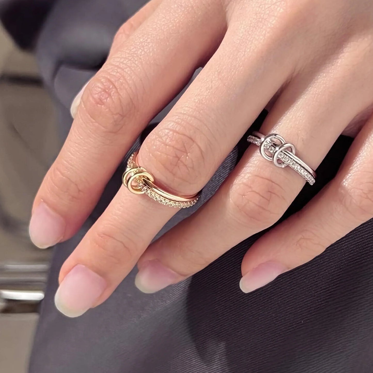 [Gaonasi]Adela Stacked Diamond Ring
