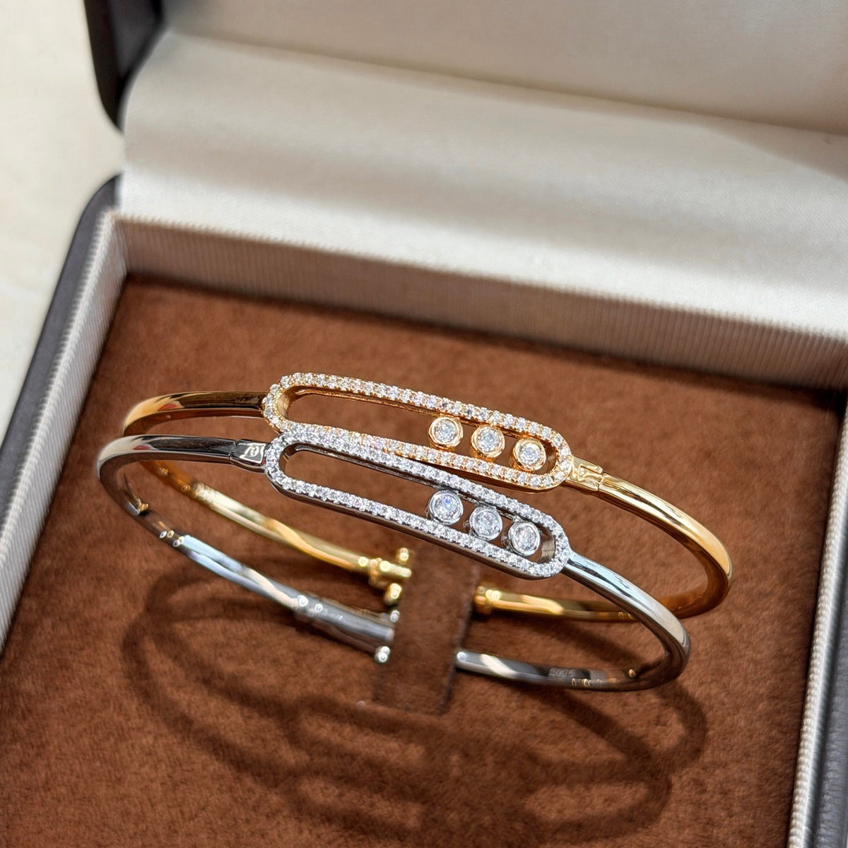 [Cadisa]Move Pavé Diamond Bangle Bracelet M
