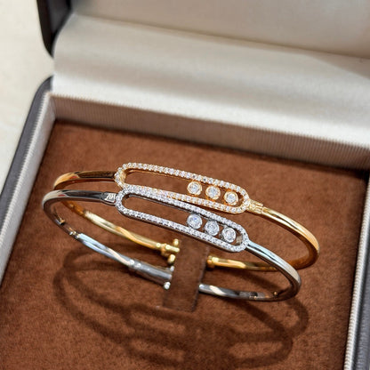 [Cadisa]Move Pavé Diamond Bangle Bracelet M