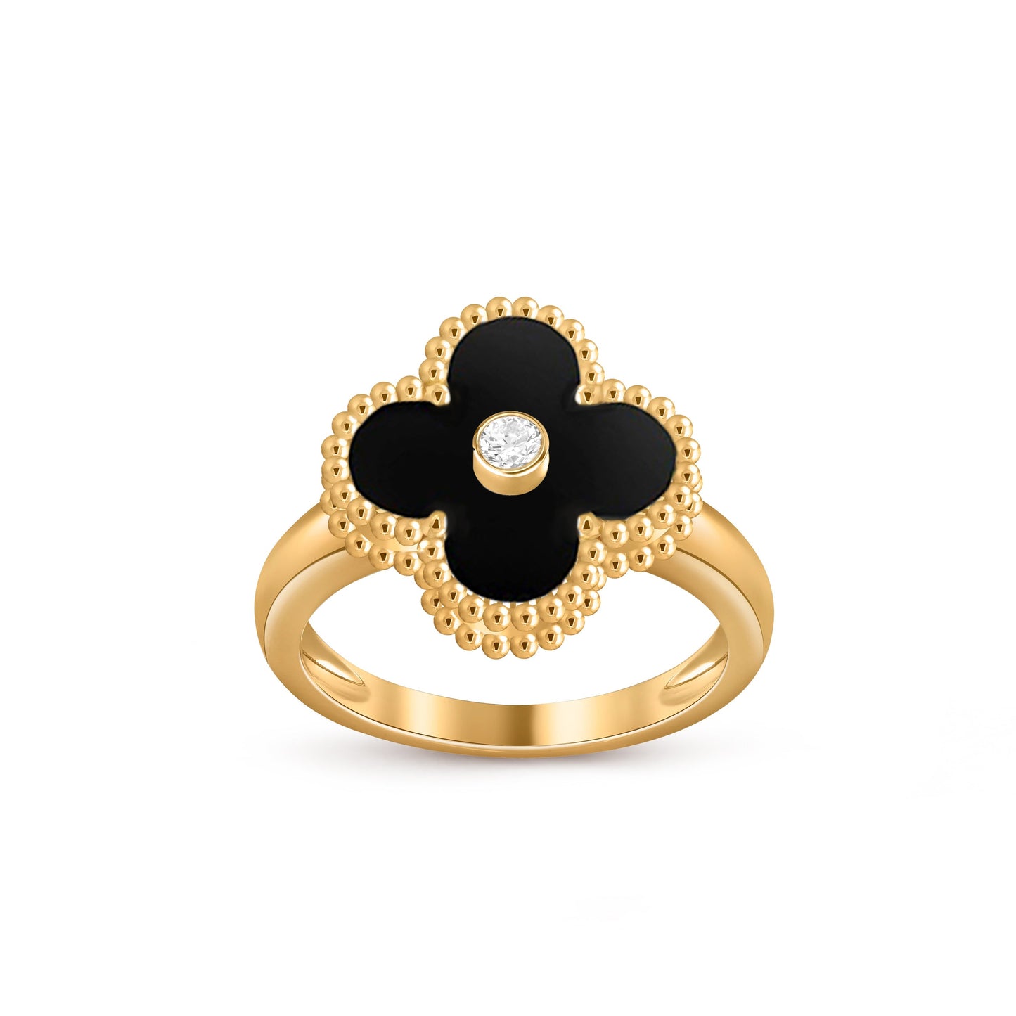 [Gaonasi]CLOVER DIAMOND RING GOLD COLLECTION