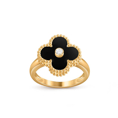 [Gaonasi]CLOVER DIAMOND RING GOLD COLLECTION
