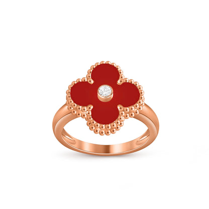 [Gaonasi]CLOVER DIAMOND RING ROSE GOLD COLLECTION