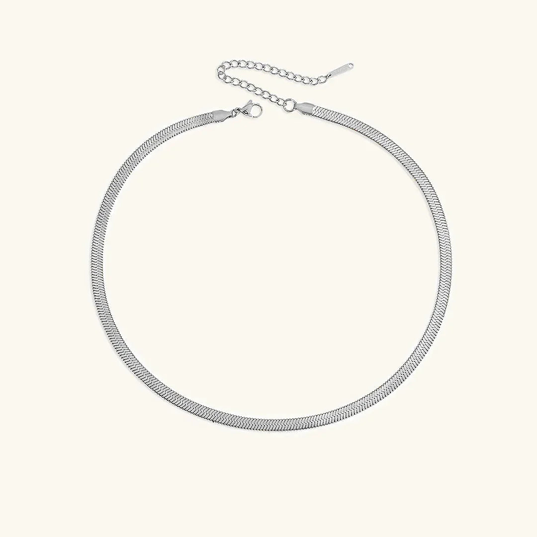 [Gaonasi]Elizabeth Gold Herringbone Necklace