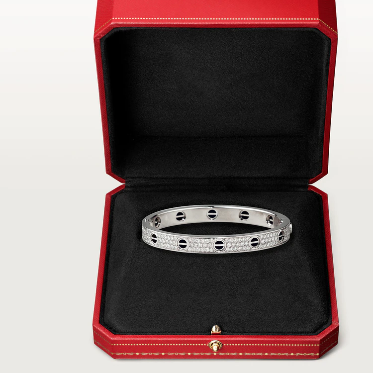 [Cadisa] LOVE BRACELET 6.1MM DIAMOND-PAVED CERAMIC